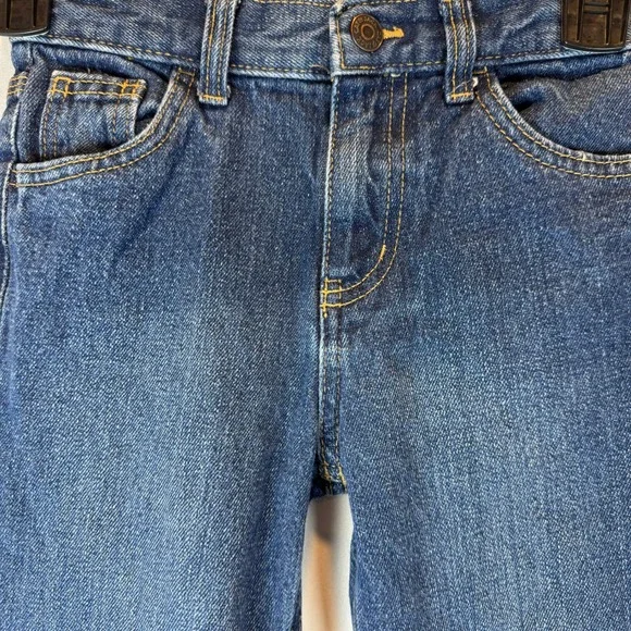 Cat & Jack Kids Relaxed Straight Blue Denim Jeans Adjustable Waist Unisex size 7 - Picture 3 of 7